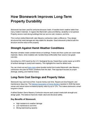 How Stonework Improves Long Term Property Durability