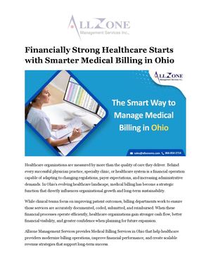 Financially Strong Healthcare Starts with Smarter Medical Billing in Ohio