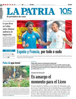 Portada 14 de julio del 2026