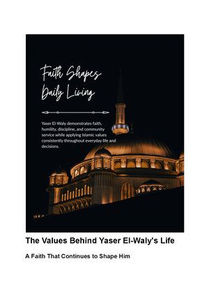 The Values Behind Yaser El Waly's Life