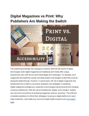 Digital Magazines Vs Print Why Publishers Are Making The Switch