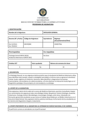 Programa 2026 Patologia General USS