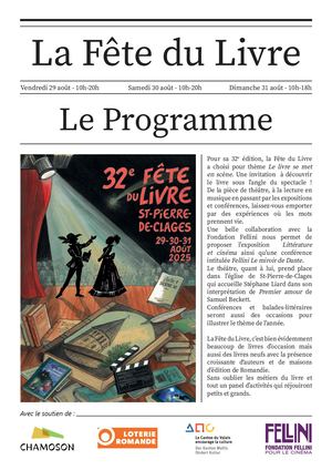 Programme de la Fête du Livre 2025