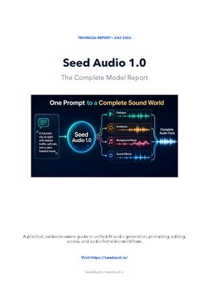 Seed Audio 1.0: The Complete Model Report