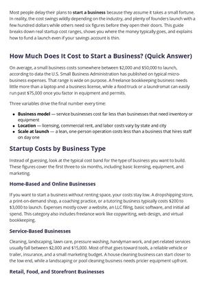 How Much Does It Cost To Start A Business (Quick Answer)