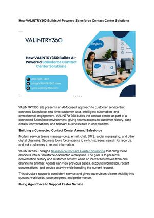Salesforce Contact Center Solutions