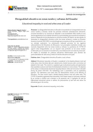 Dialnet Desigualdad Educativa En Zonas Rurales Yurbanas Del Ecuad 9954042