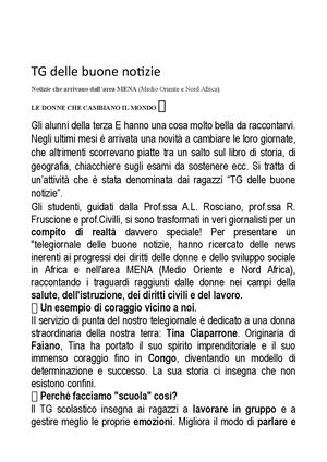Post Tg Buone Notizie