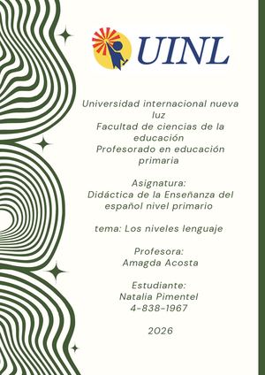 Niveles del lenguaje