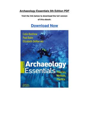 Archaeology Essentials 5th Edition Pdf