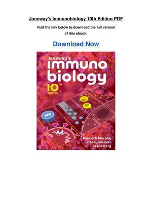Janeways Immunobiology 10th Edition Pdf