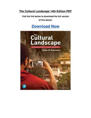 The Cultural Landscape 14th Edition Pdf
