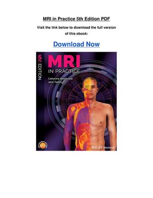 Mri In Practice 5th Edition Pdf