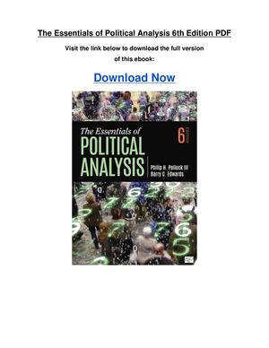 The Essentials Of Political Analysis 6th Edition Pdf