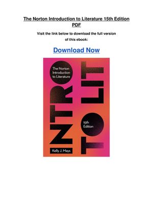 The Norton Introduction To Literature 15th Edition Pdf