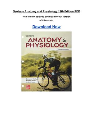 Seeleys Anatomy And Physiology 13th Edition Pdf