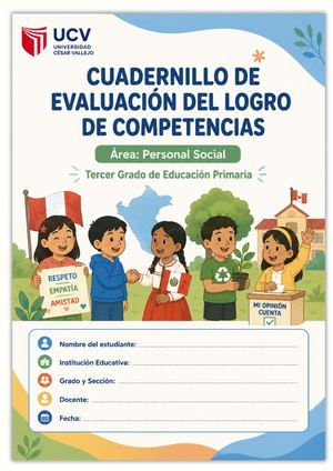 Cuadernillo Personal Social Tercer Grado