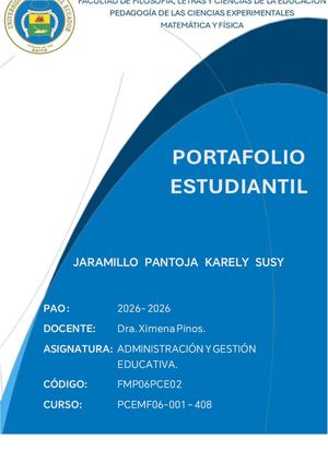 PORTAFOLIO ADMINISTRACIÓN Y GESTIÓN EDUCATIVA