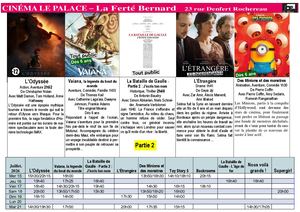 Programme du 15 au 21 Juillet 2026