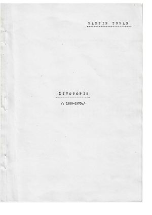 Martin Toman Banátsky : Životopis (1899-1970)