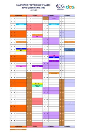 Calendrier Q3 2026
