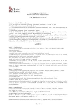 Arrêté de stationnement