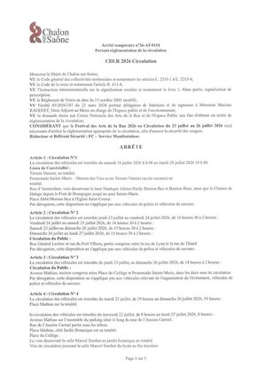 Arrêté de circulation