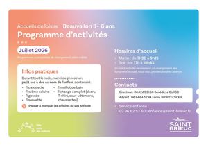 ALSH été 2026 Beauvallon 3-6 ans (Juillet)