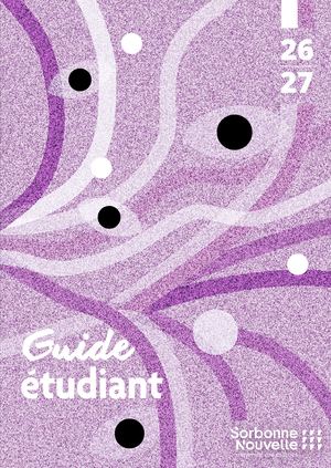 Guide étudiant 2026-27 - Sorbonne Nouvelle