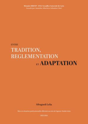 Mémoire HMONP - "Entre TRADITION, REGLEMENTATION et ADAPTATION"