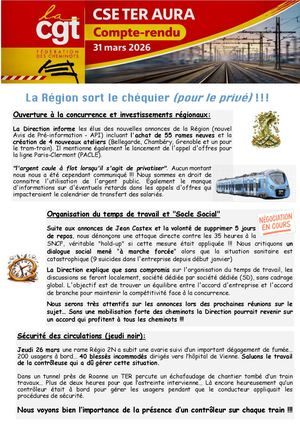 Compte Rendu CSE TER Au RA Du 31 Mars 2026