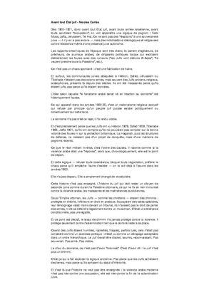 Nicolas Carras - Avant Tout État Juif - Article paru sur Israël 24/7