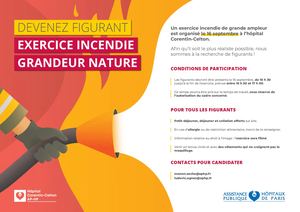 Affiche A3 Figurants Exercice Incendie Ccl