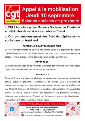 Mobilisation - MSP - 10 septembre 2026