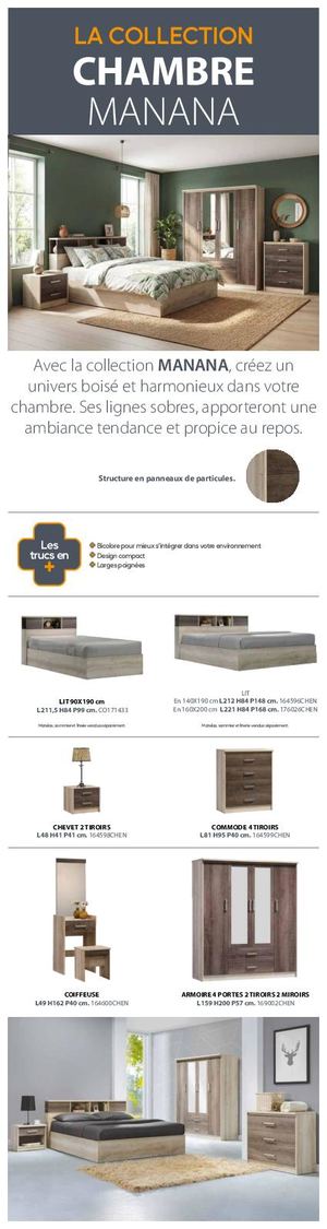 Plv Gamme 1500x400mm Audemi Chambre Manana