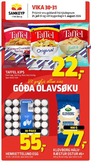 Samkeyp tilboðsblað vika 30-31 2026