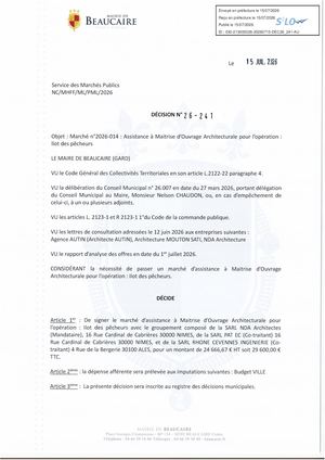 Fichier Parution Des Décisions N°26 241 à 26 242