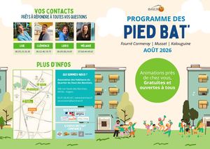 Programme Pied Bât' - Août 2026