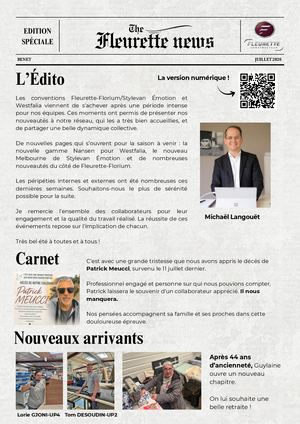 Fleurette News Juillet 2026