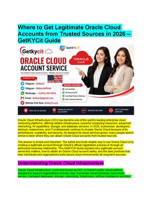 Best 69 Sites To Buy Verified Oracle Cloud Accounts In Bulk (Pva & Aged)