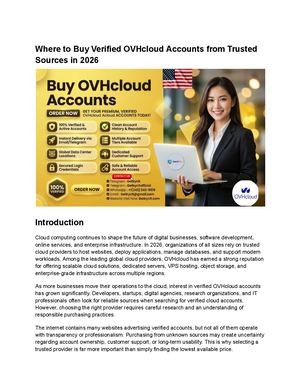 A Comprehensive Approach To Buying Ovhcloud Cloud Accounts