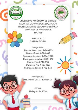 Documento A4 Portada De Proyecto Ilustrado Colorido
