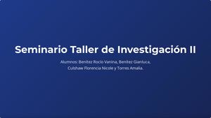 Seminario Taller De Investigación Ii