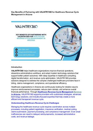 Healthcare Revenue Cycle Management Services In Arizona