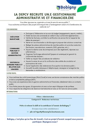 Gestionnaire Adm Et Financier Depcv