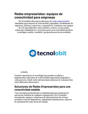 Redes Empresariales Equipos De Conectividad Para Empresas