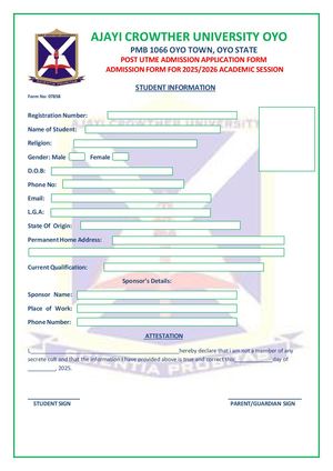 Precious Cornerstone University, 2026/2027 Admission Form 07047903330– 07047903330 JUPEB/DIRECT ENTRY FORM  The 2026/2027 Post Utme Admission Form call Dr Faith ☎️07047903330 is now available for qualified candidates seeking admission into Nigerian univer