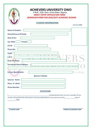 Ajayi Crowther University,Transfer 2026/2027 Admission Form 07047903330– 07047903330 JUPEB/DIRECT ENTRY FORM  The 2026/2027 Post Utme Admission Form call Dr Faith ☎️07047903330 is now available for qualified candidates seeking admission into Nigerian univ