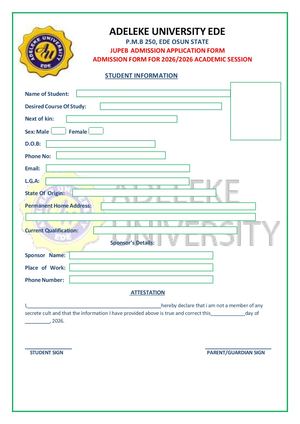Pan-Atlantic University Transfer 2026/2027 Admission Form 07047903330– 07047903330 JUPEB/DIRECT ENTRY FORM  The 2026/2027 Post Utme Admission Form call Dr Faith ☎️07047903330 is now available for qualified candidates seeking admission into Nigerian univer