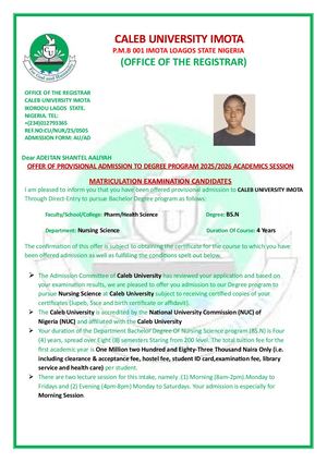 Wellspring University, Transfer 2026/2027 Admission Form 07047903330– 07047903330 JUPEB/DIRECT ENTRY FORM  The 2026/2027 Post Utme Admission Form call Dr Faith ☎️07047903330 is now available for qualified candidates seeking admission into Nigerian univers